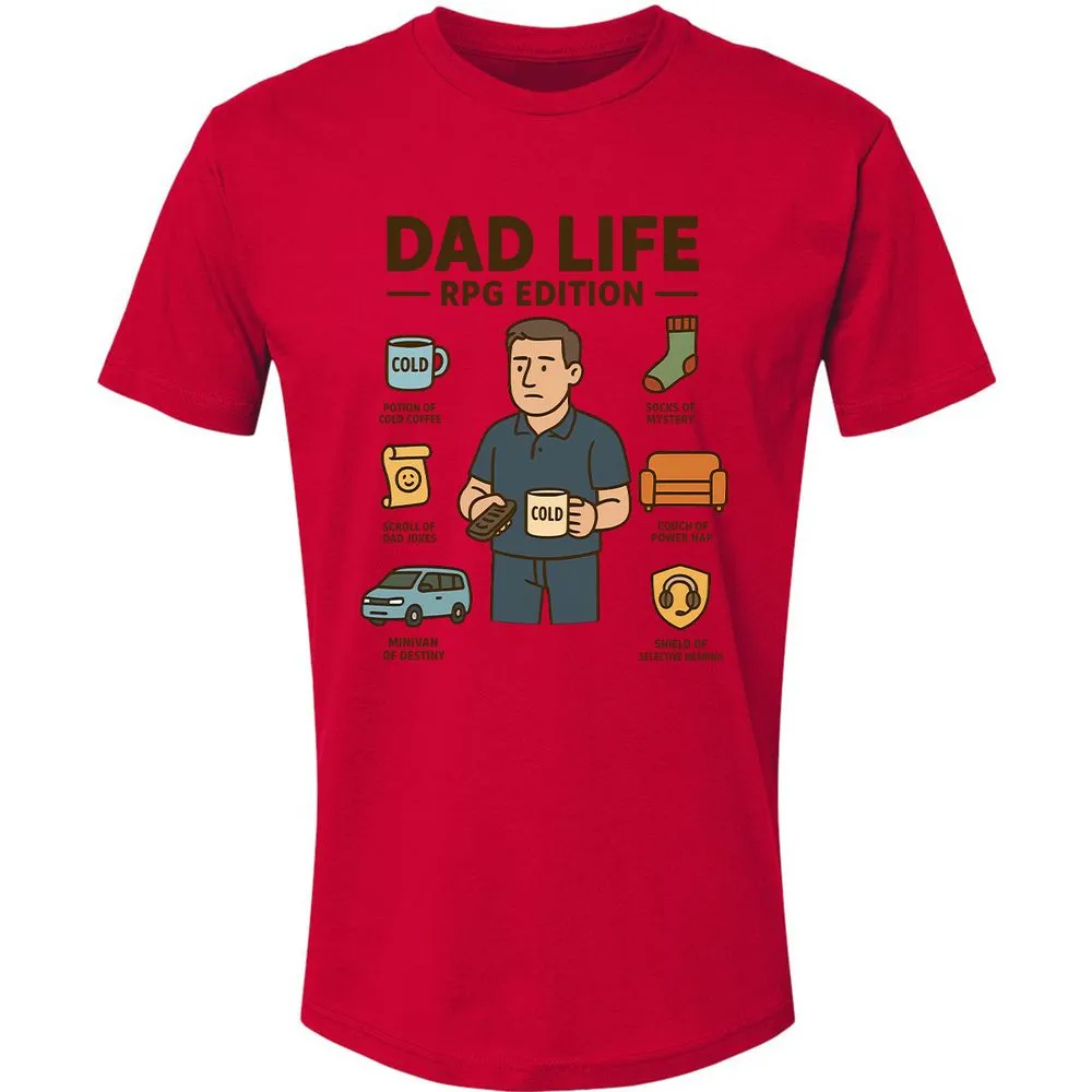 Dad Life RPG Edition Premium Unisex T-Shirt - Red - 6