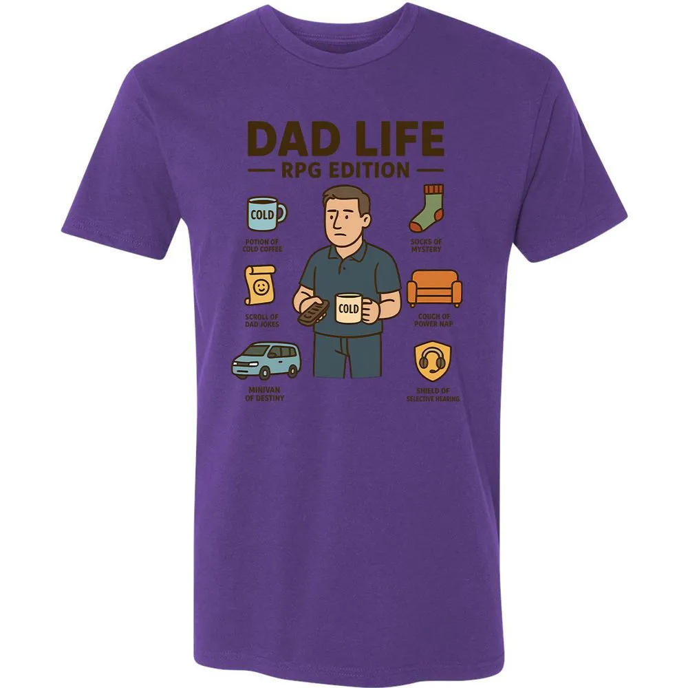Dad Life RPG Edition Premium Unisex T-Shirt - Purple Rush - 7