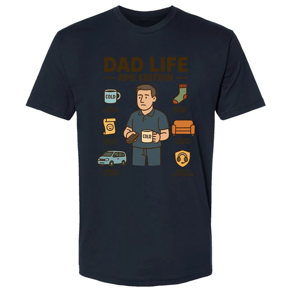 Dad Life RPG Edition Premium Unisex T-Shirt - Midnight Navy - 14