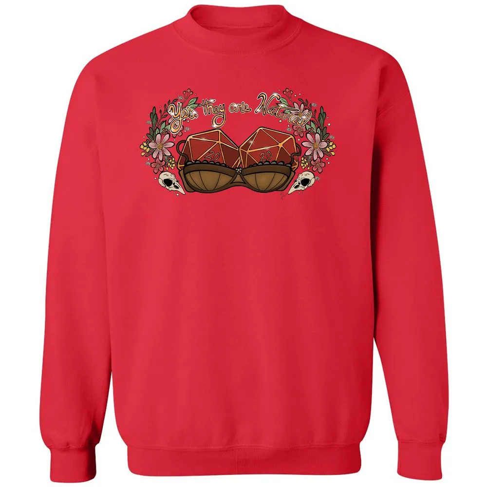 Yes They're Natural Classic Unisex Sweatshirt - Red - 5