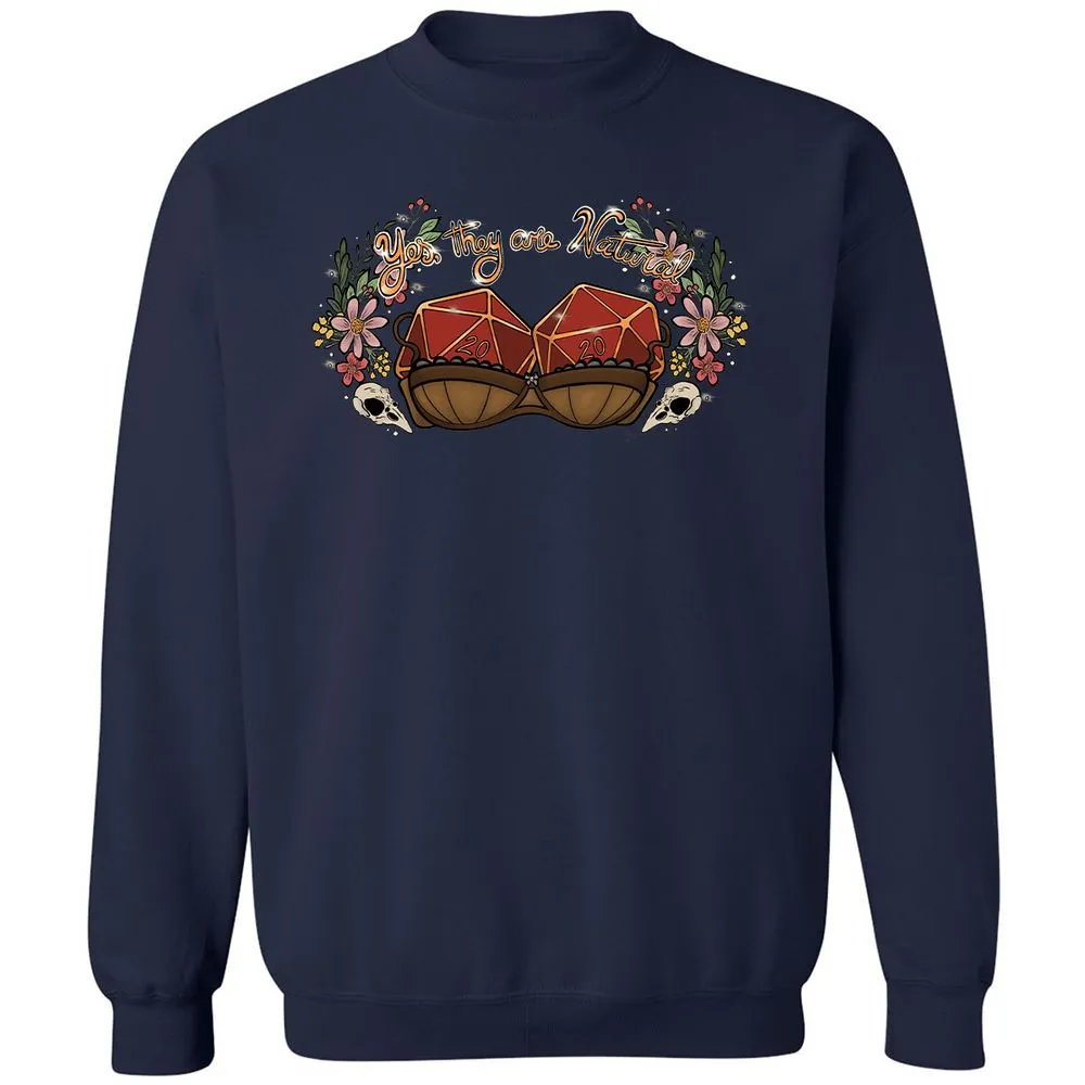 Yes They're Natural Classic Unisex Sweatshirt - Navy - 2