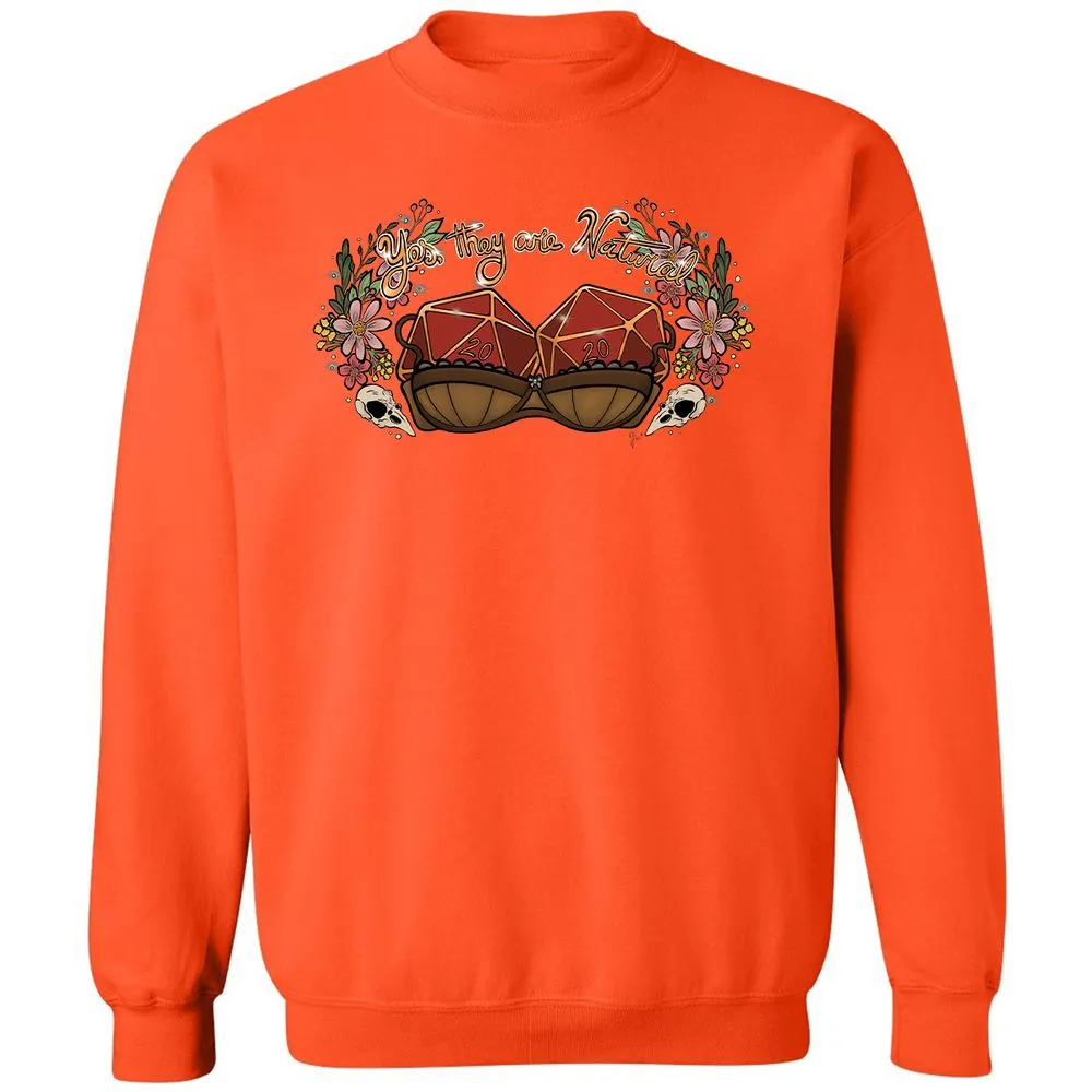 Yes They're Natural Classic Unisex Sweatshirt - Orange - 10