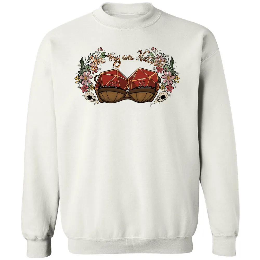 Yes They're Natural Classic Unisex Sweatshirt - White - 12