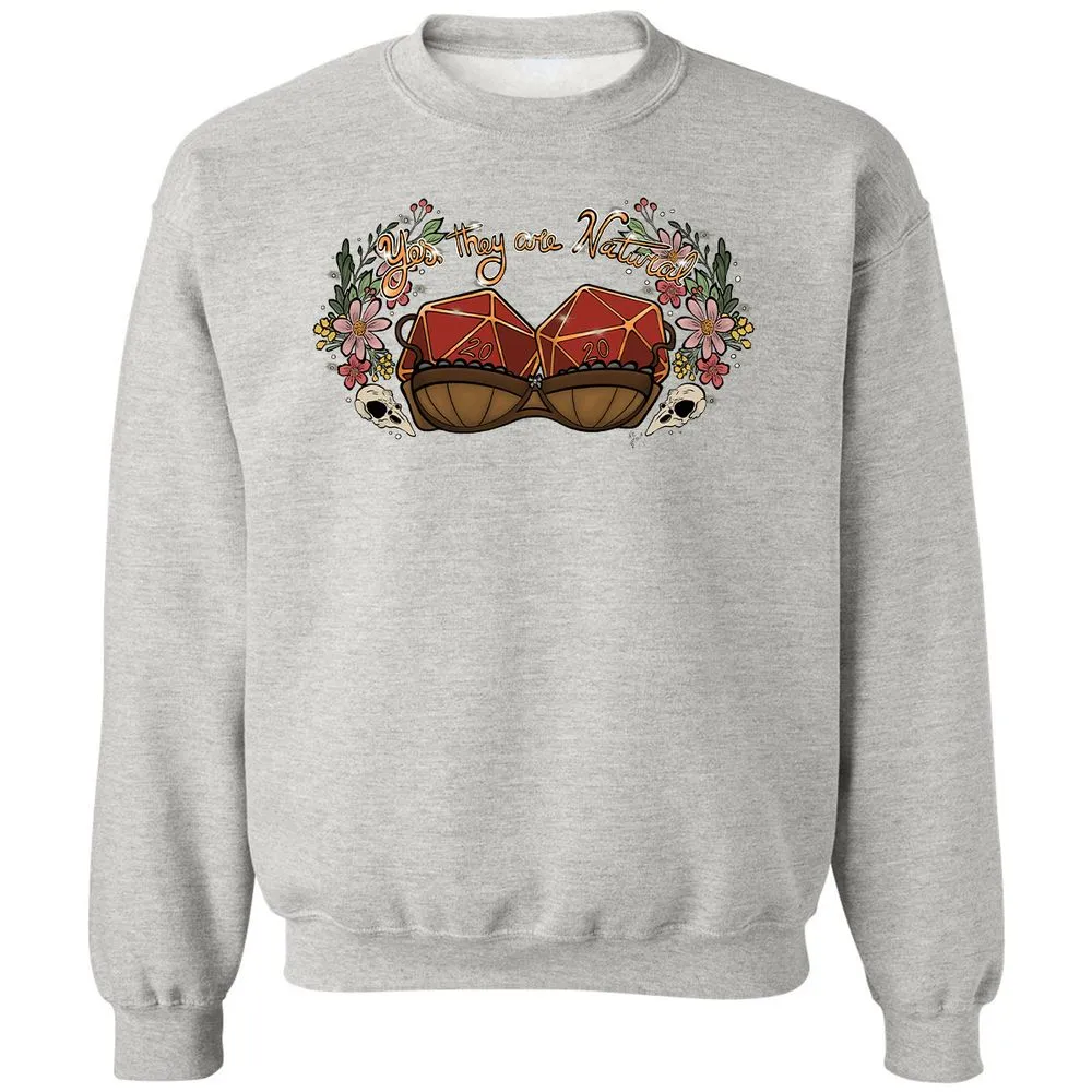 Yes They're Natural Classic Unisex Sweatshirt - Ash - 8