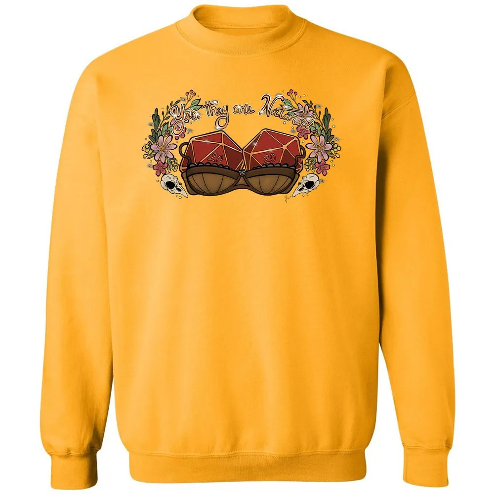 Yes They're Natural Classic Unisex Sweatshirt - Gold - 11