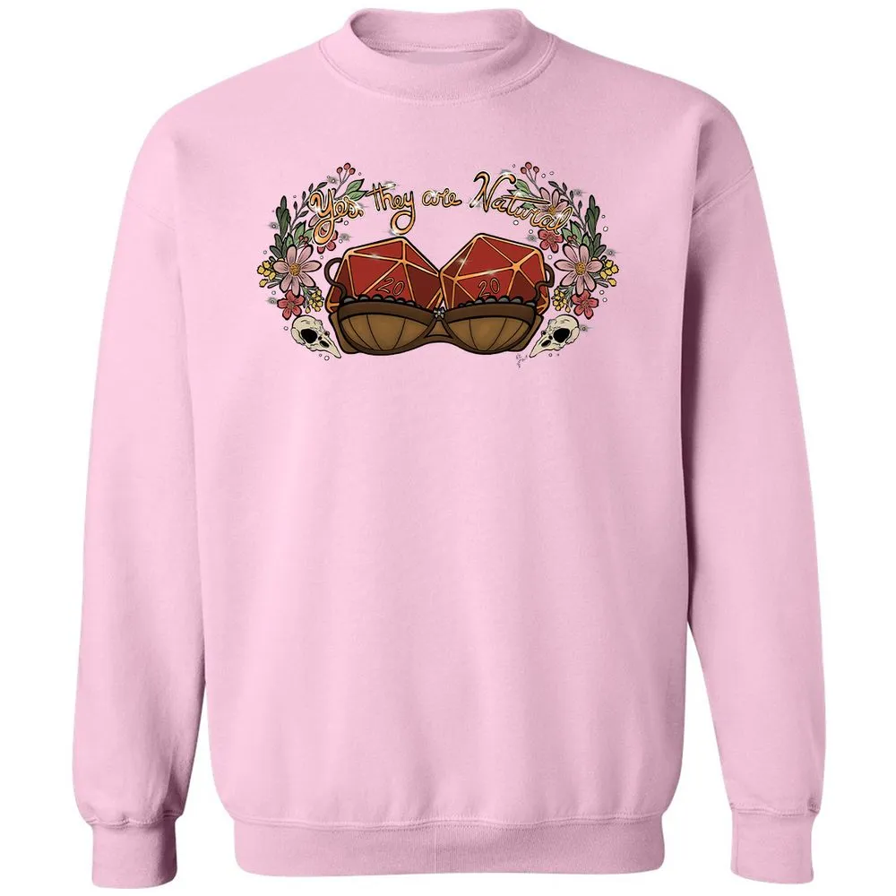 Yes They're Natural Classic Unisex Sweatshirt - Light Pink - 3