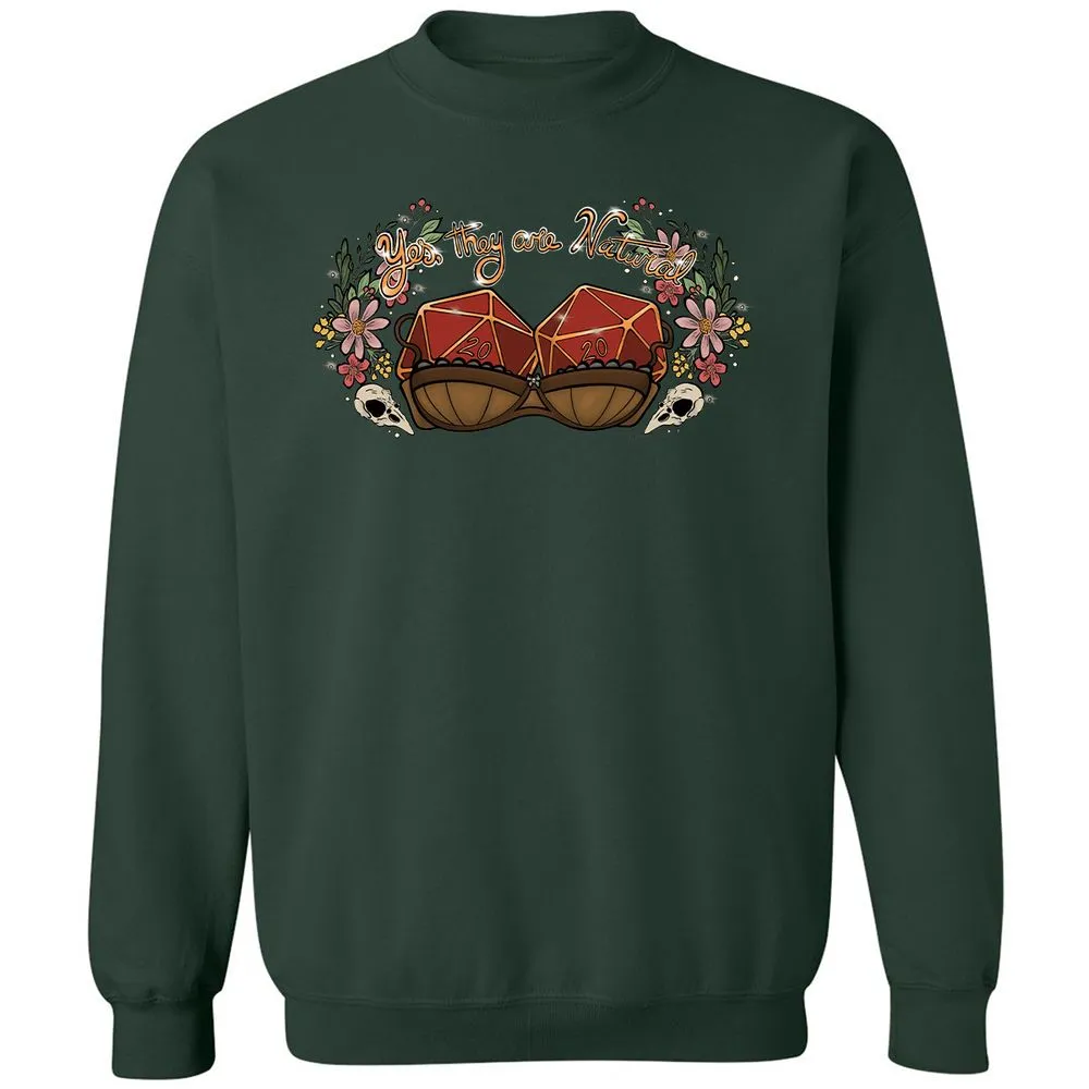 Yes They're Natural Classic Unisex Sweatshirt - Forest Green - 4
