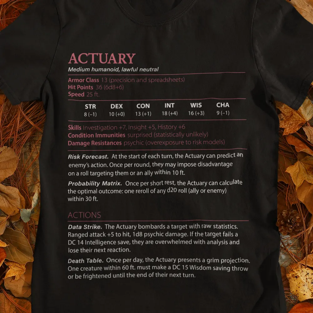 Actuary Stats Classic Unisex T-Shirt - 1