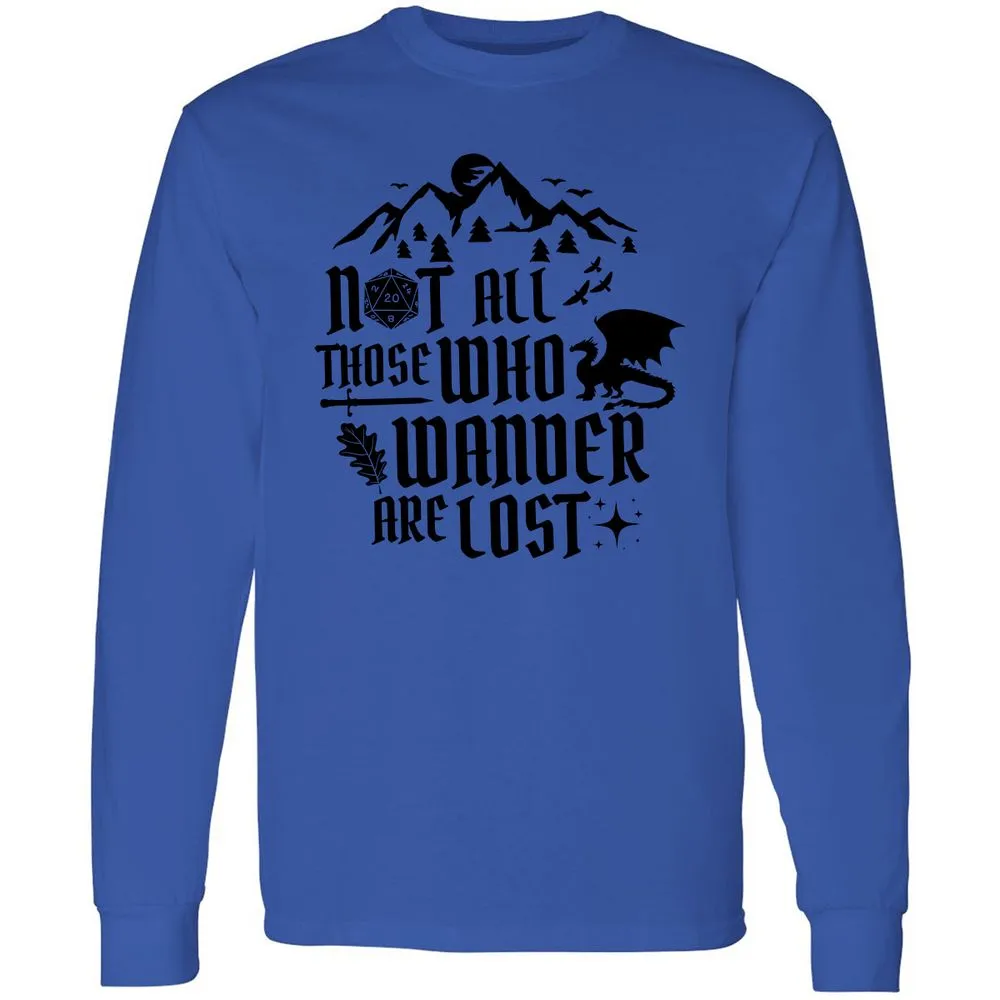 Not All Those Who Wander Are Lost Long Sleeve T-Shirt - Royal - 4