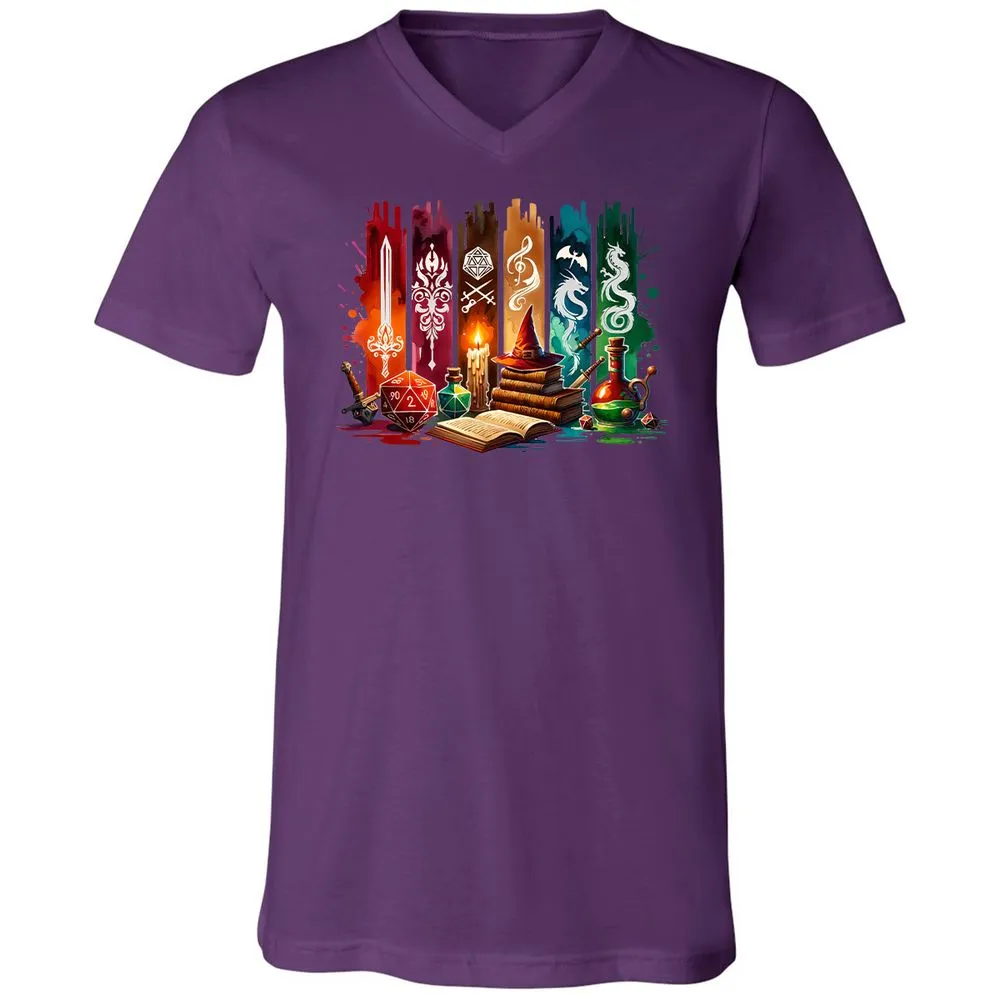 DnD Classes Unisex V-Neck T-Shirt - Team Purple - 2