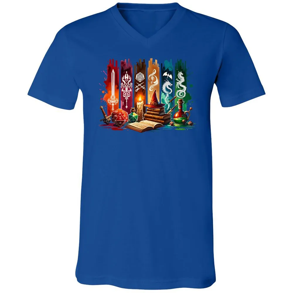 DnD Classes Unisex V-Neck T-Shirt - True Royal - 4