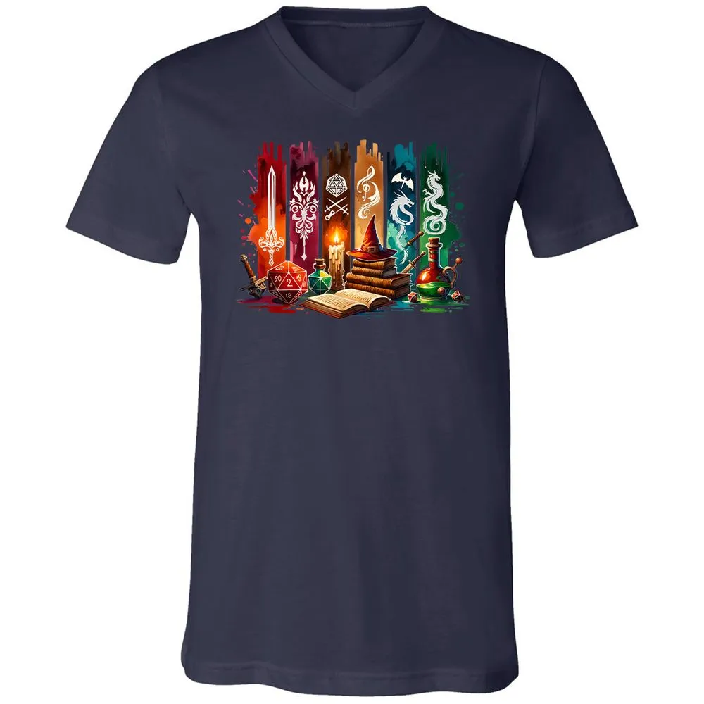 DnD Classes Unisex V-Neck T-Shirt - Navy - 9