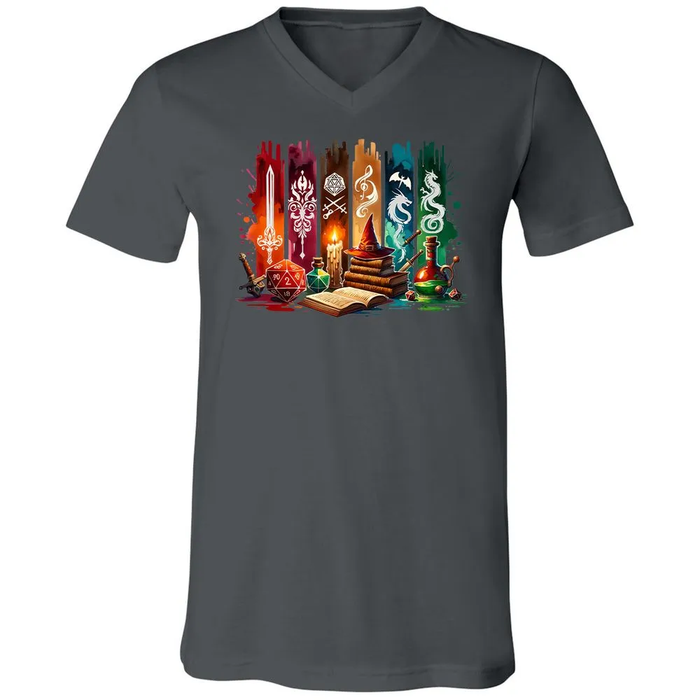 DnD Classes Unisex V-Neck T-Shirt - Asphalt - 12