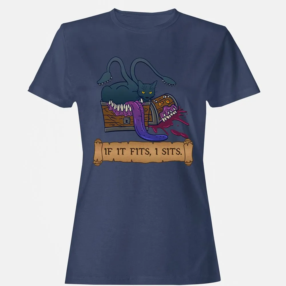 If It Fits I Sits Women's T-Shirt - Navy - 10