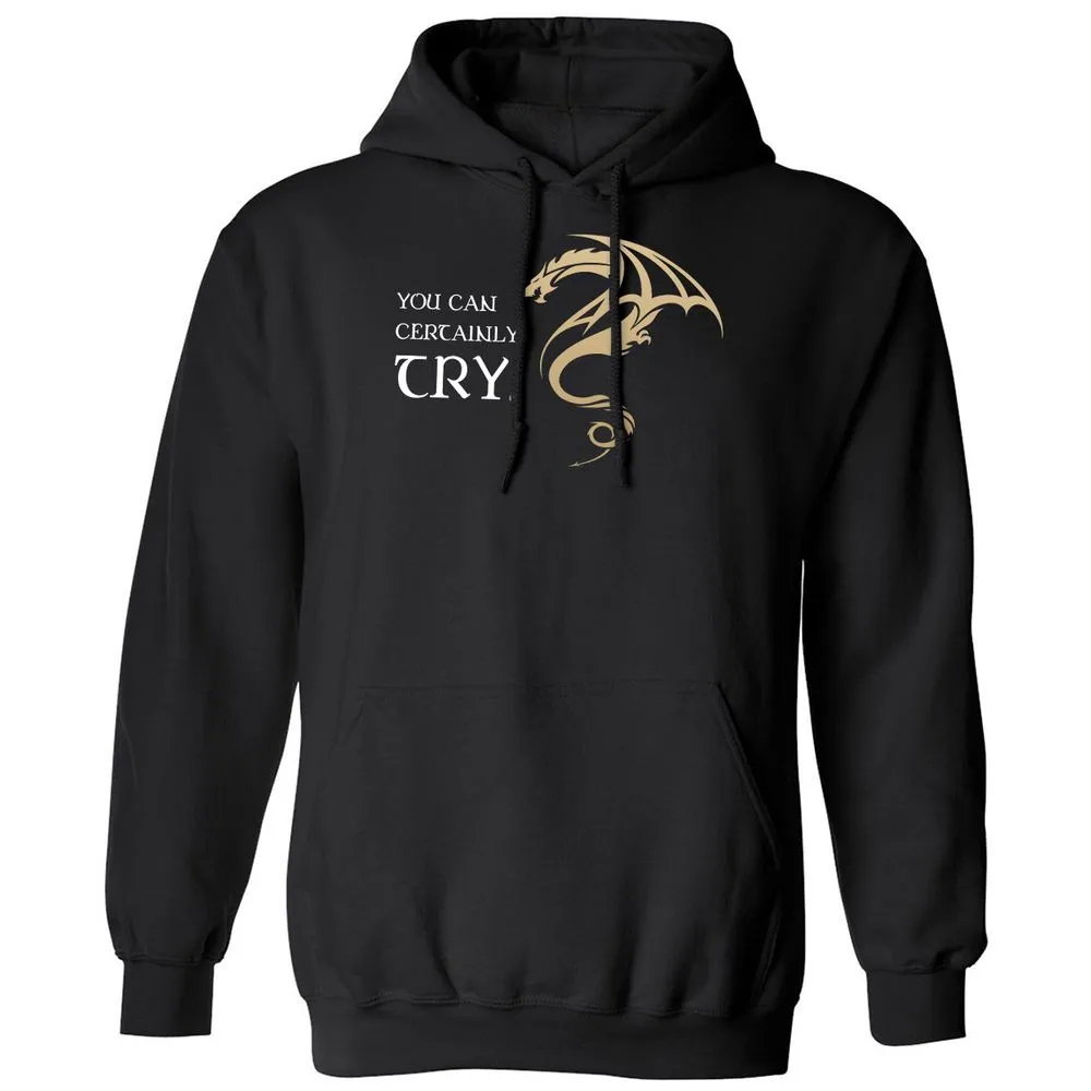 You Can Certainly Try Classic Unisex Hoodie - Black - 1