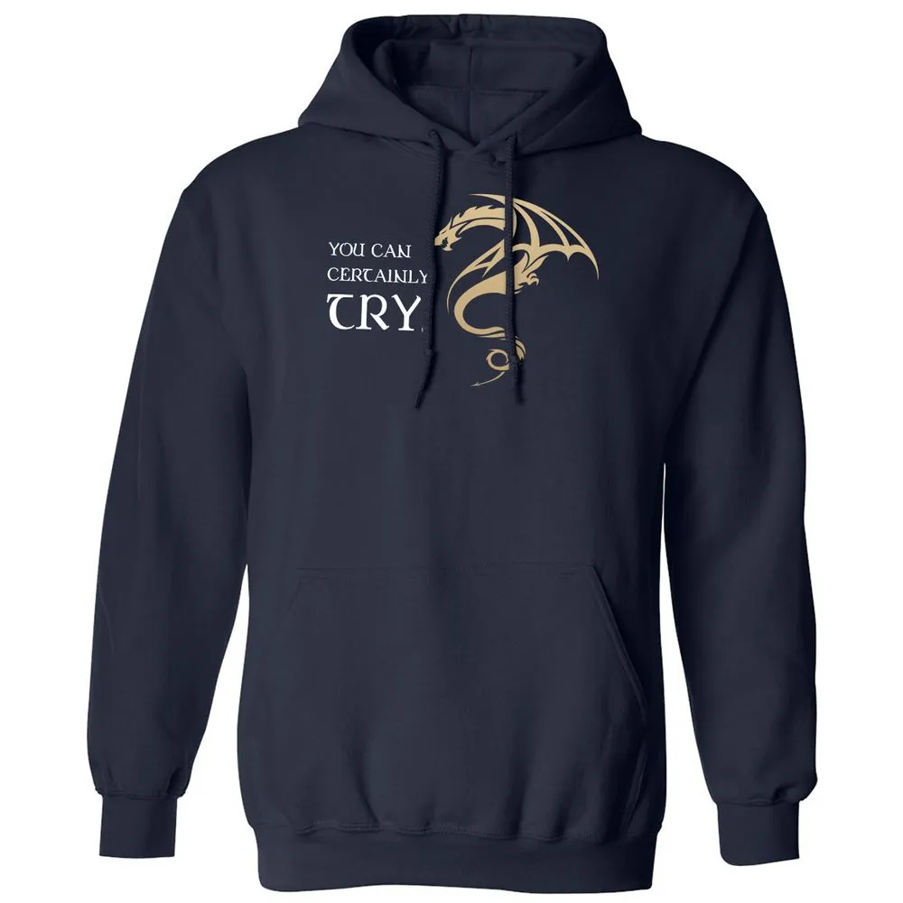 You Can Certainly Try Classic Unisex Hoodie - Navy - 2