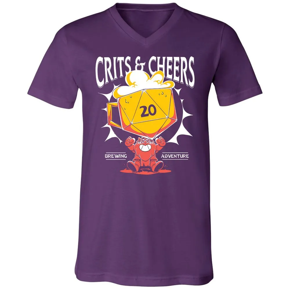 Crits & Cheers Unisex V-Neck T-Shirt - Team Purple - 9