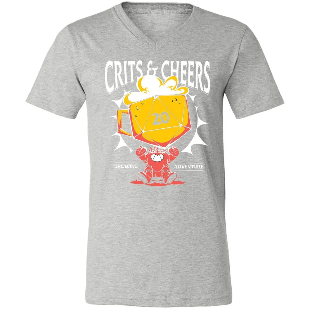 Crits & Cheers Unisex V-Neck T-Shirt - Athletic Heather - 7