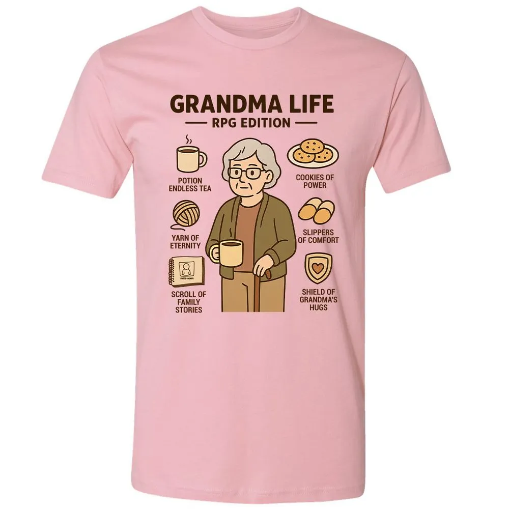 Grandma Life RPG Edition Premium Unisex T-Shirt - Light Pink - 3