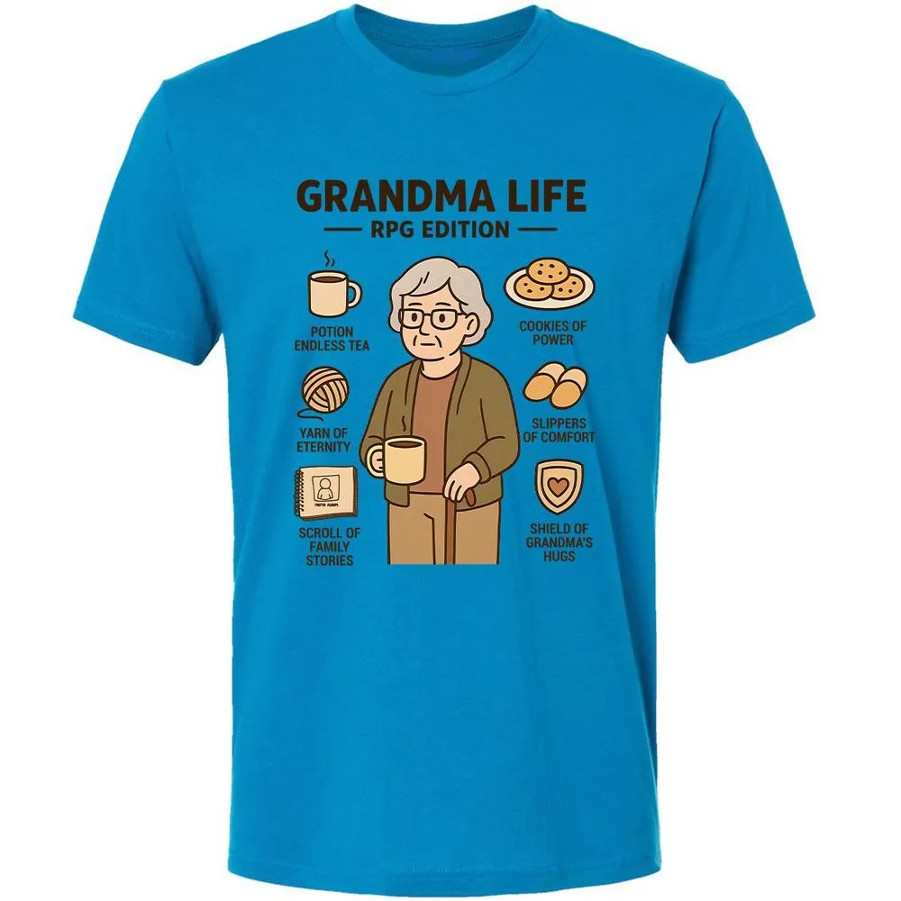 Grandma Life RPG Edition Premium Unisex T-Shirt - Turquoise - 4