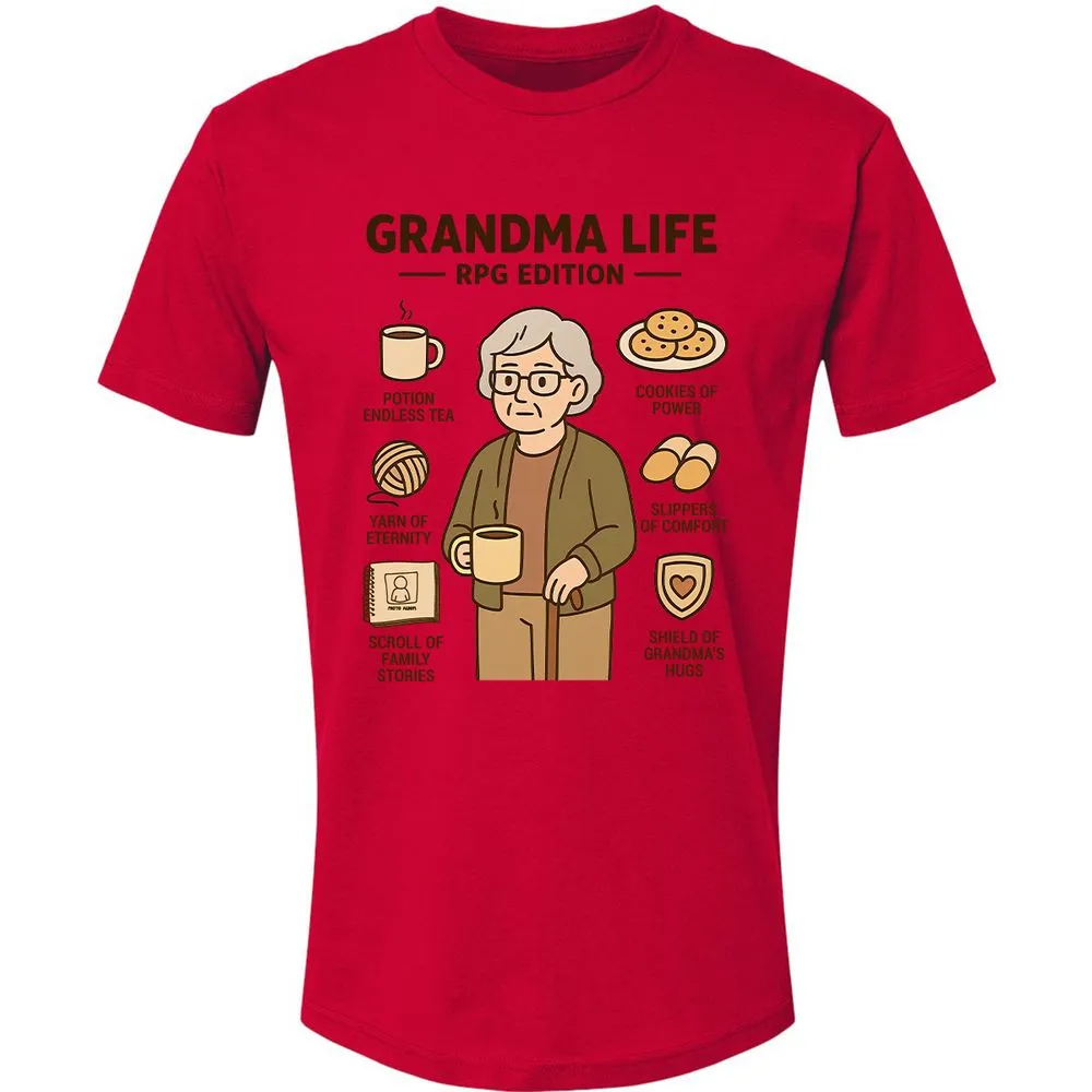 Grandma Life RPG Edition Premium Unisex T-Shirt - Red - 6