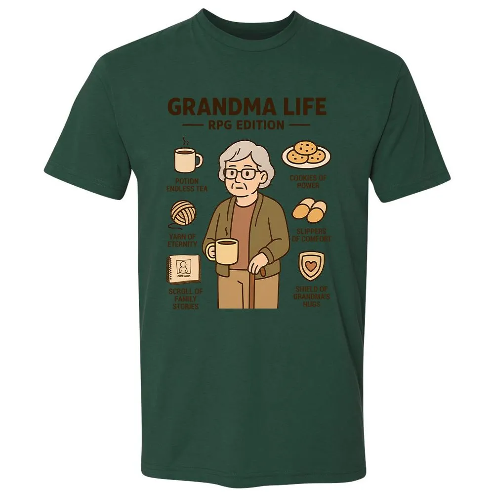 Grandma Life RPG Edition Premium Unisex T-Shirt - Forest Green - 13