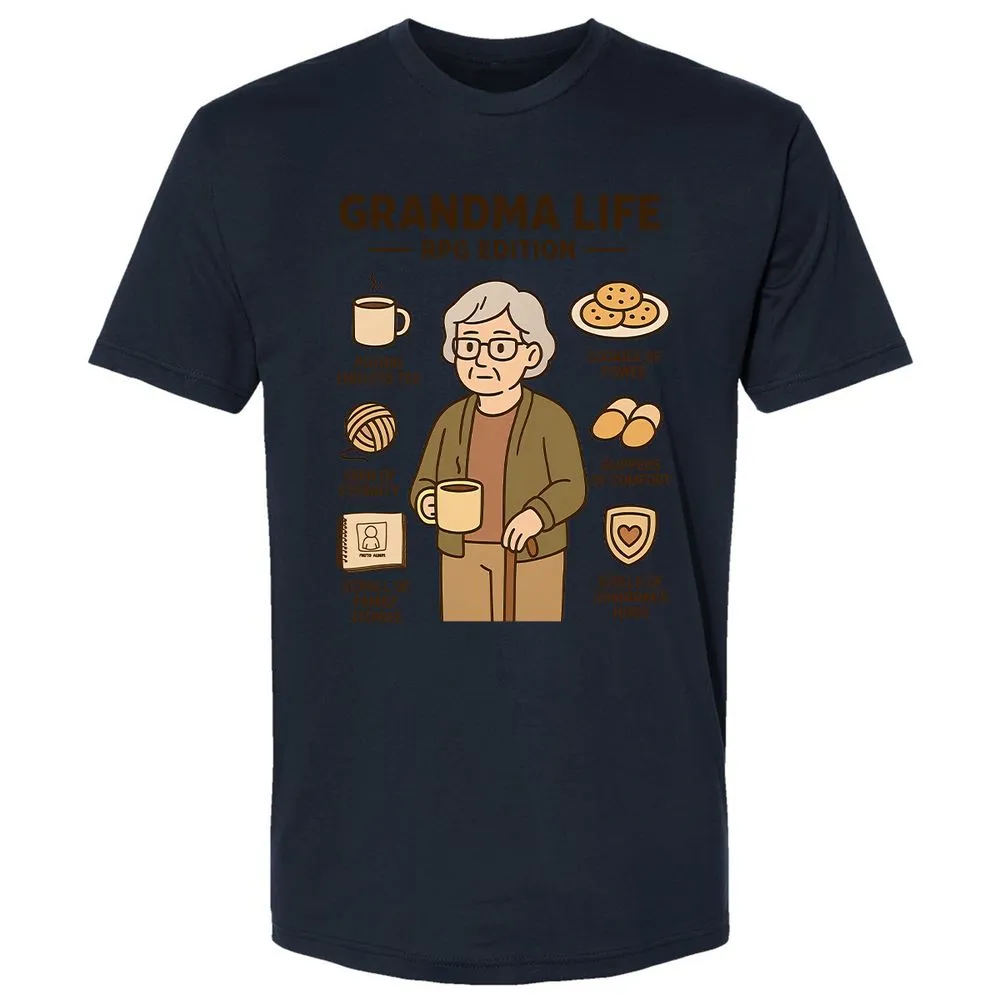 Grandma Life RPG Edition Premium Unisex T-Shirt - Midnight Navy - 14