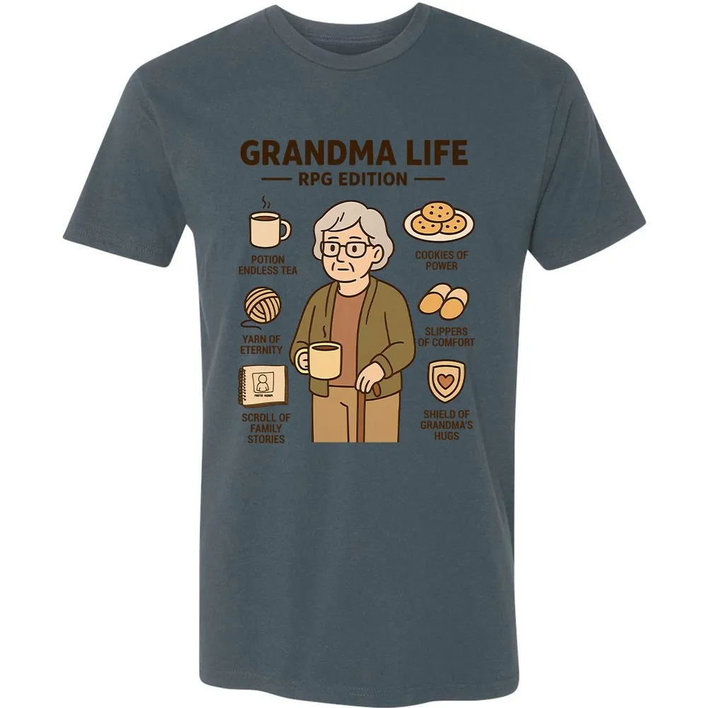 Grandma Life RPG Edition Premium Unisex T-Shirt - Indigo - 15