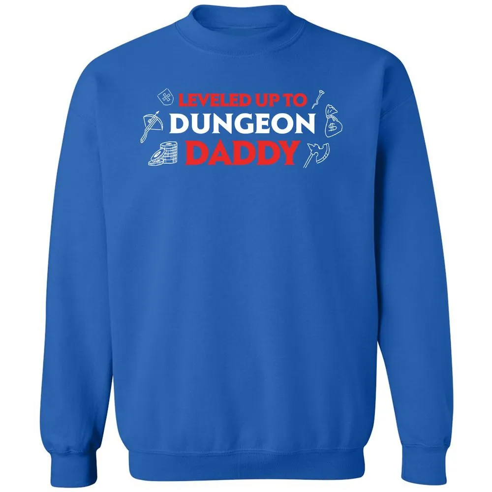 Leveled Up To Dungeon Daddy Classic Unisex Sweatshirt - Royal - 9