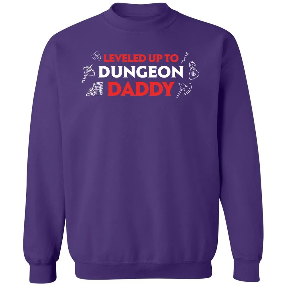 Leveled Up To Dungeon Daddy Classic Unisex Sweatshirt - Purple - 6