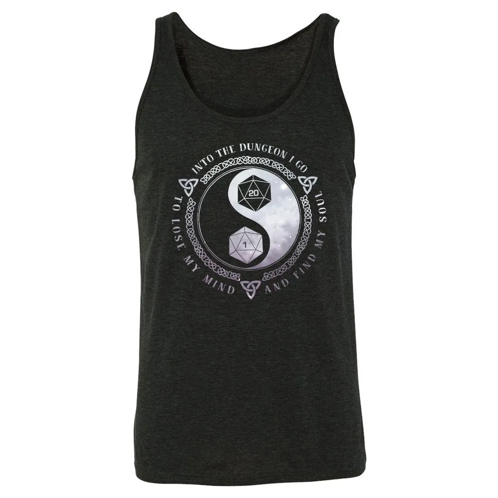 Into The Dungeon I Go Unisex Jersey Tank - Charcoal Black Triblend - 5