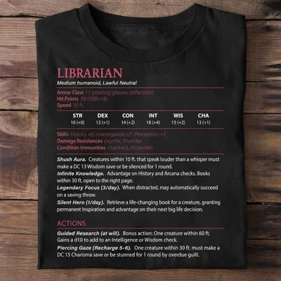 Librarian Stats Classic Unisex T-Shirt