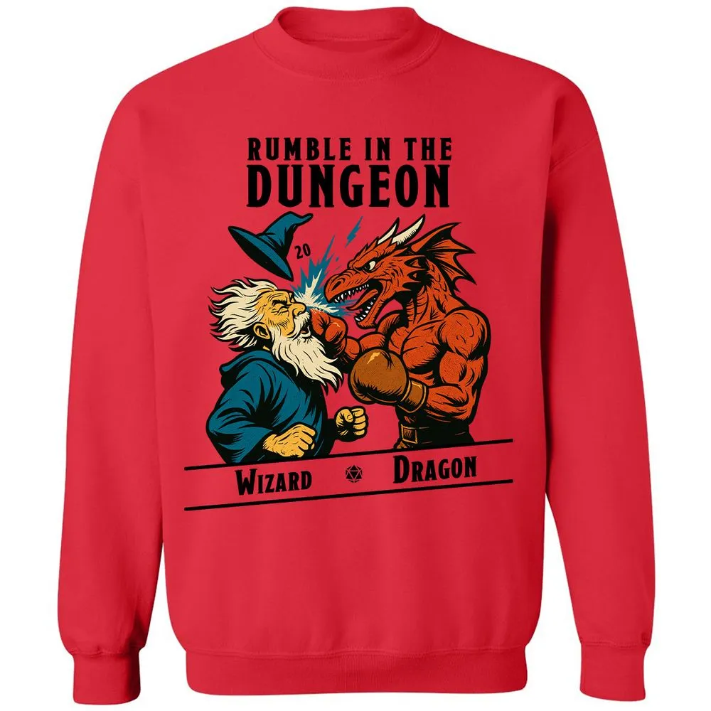 Rumble in the Dungeon Classic Unisex Sweatshirt - Red - 5