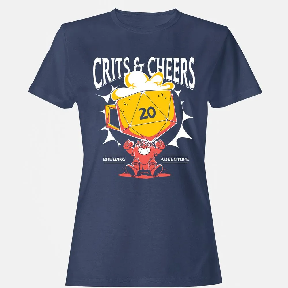 Crits & Cheers Women's T-Shirt - Navy - 10