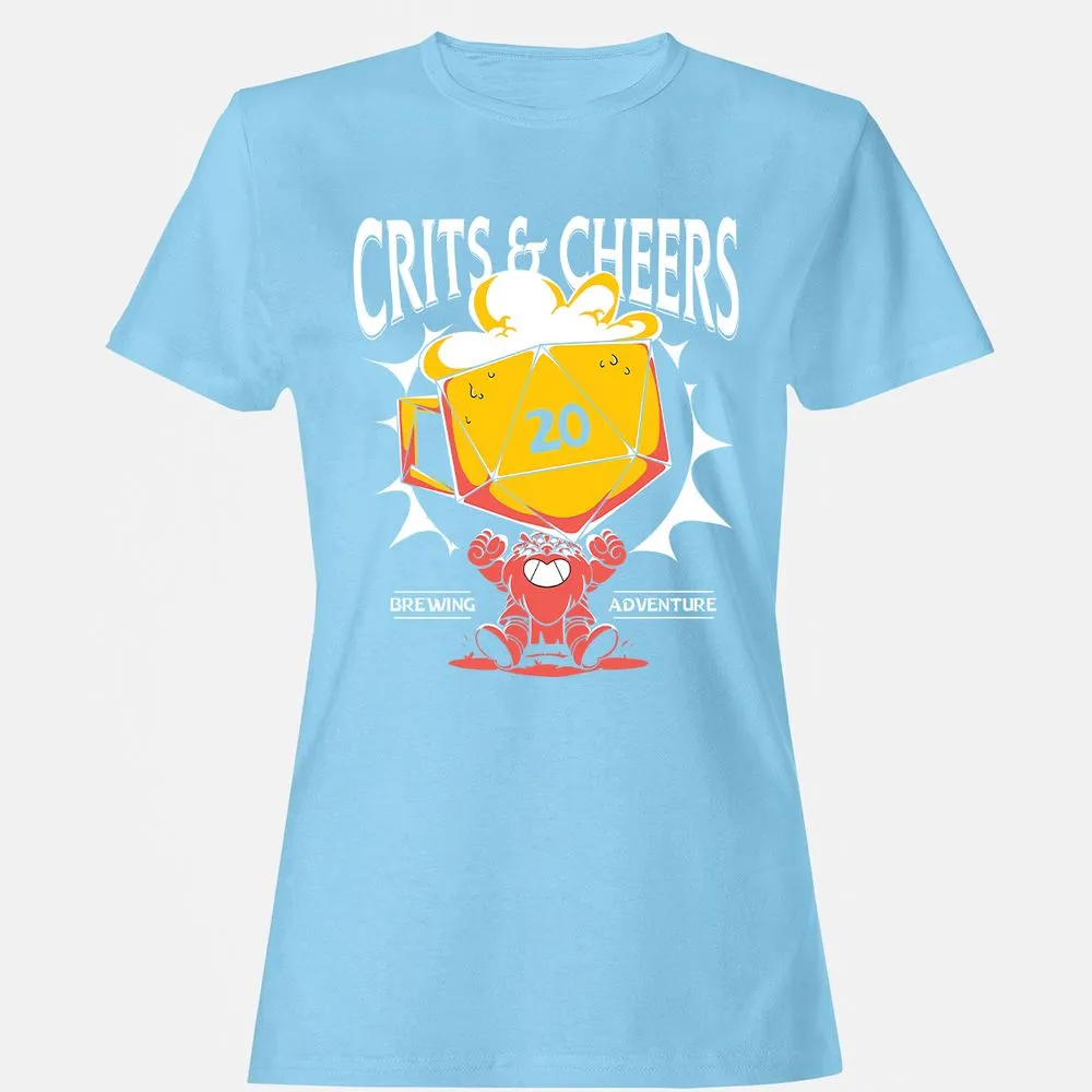 Crits & Cheers Women's T-Shirt - Light Blue - 8