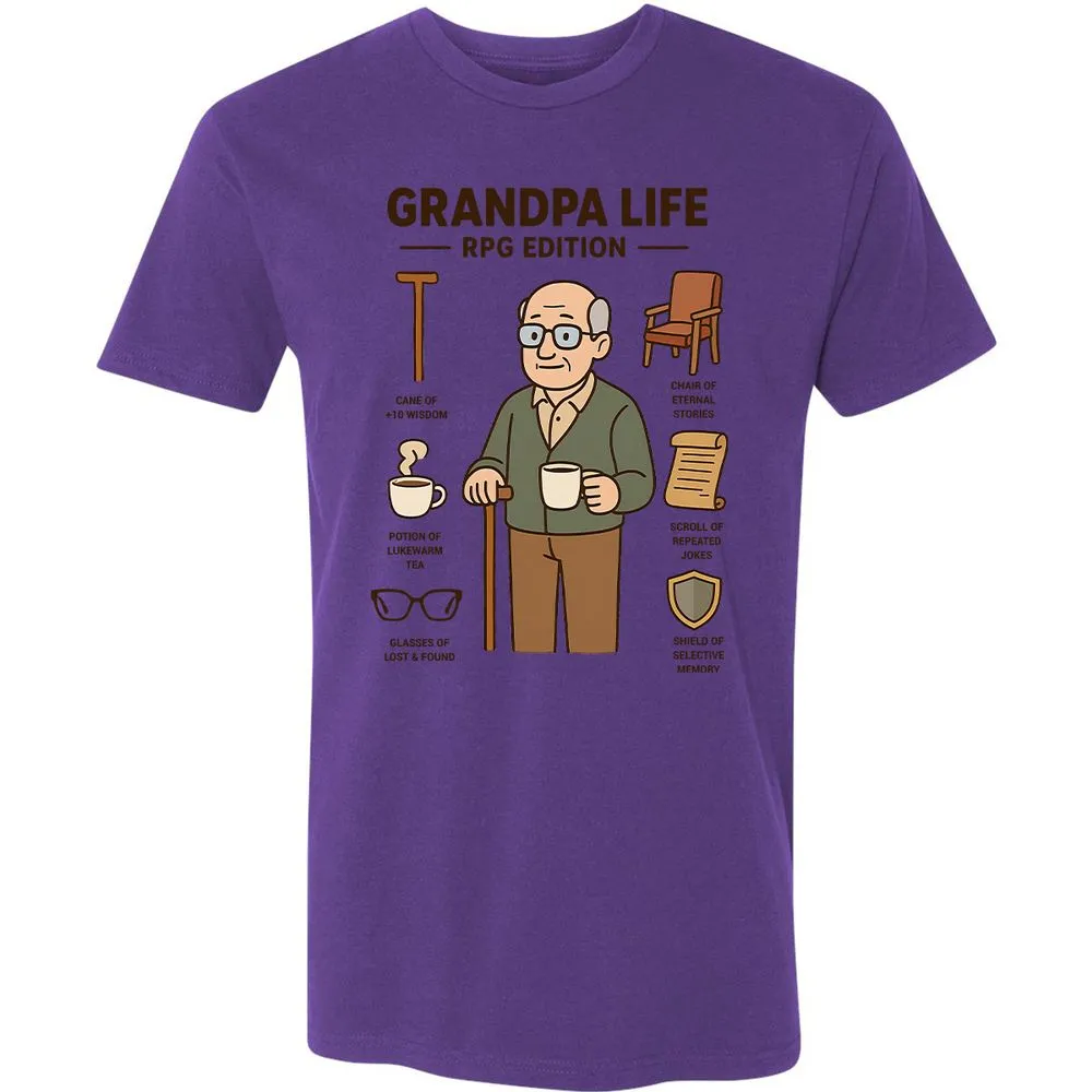 Grandpa Life RPG Edition Premium Unisex T-Shirt - Purple Rush - 7