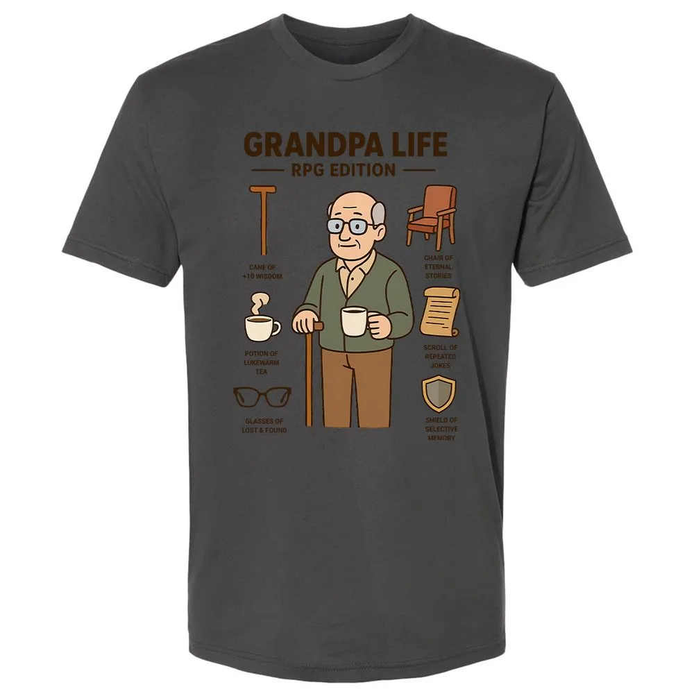 Grandpa Life RPG Edition Premium Unisex T-Shirt - Heavy Metal - 8