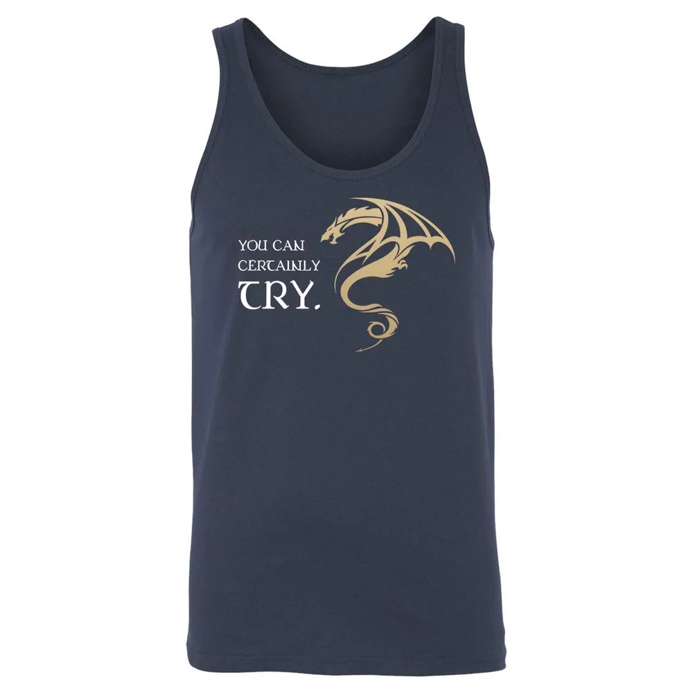 You Can Certainly Try Unisex Jersey Tank - Navy - 2