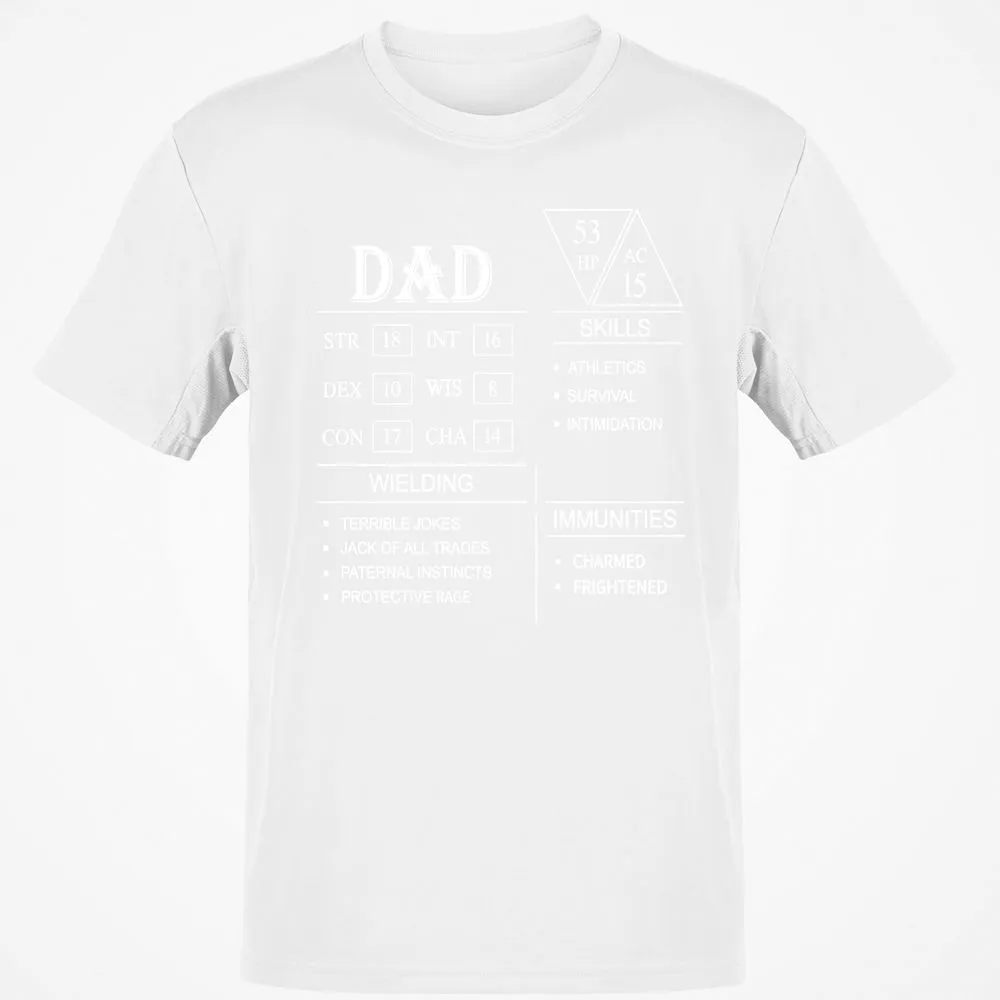 Dad Stat Block Classic Unisex T-Shirt - White - 12