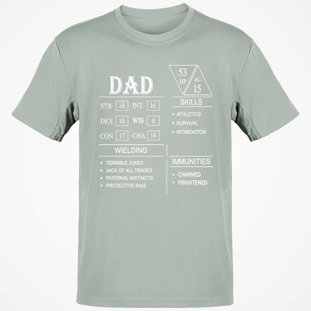 Dad Stat Block Classic Unisex T-Shirt - Ash - 2