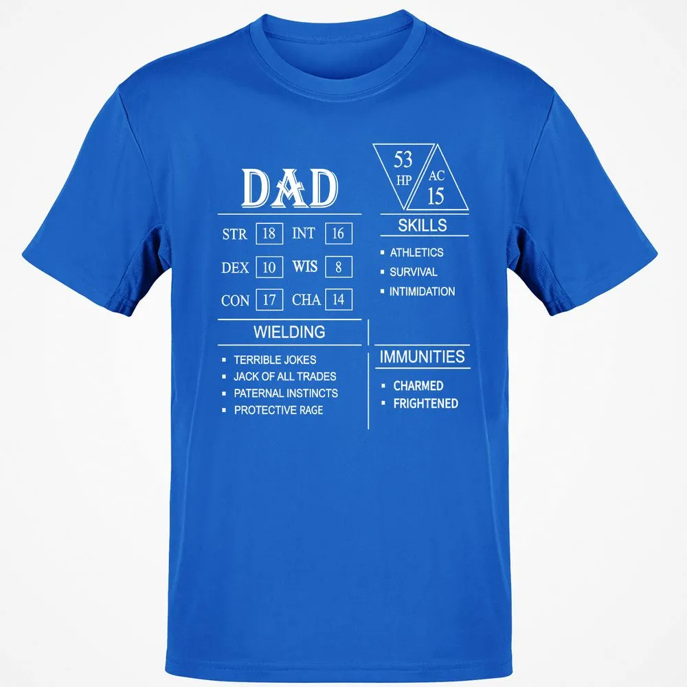 Dad Stat Block Classic Unisex T-Shirt - Royal - 11