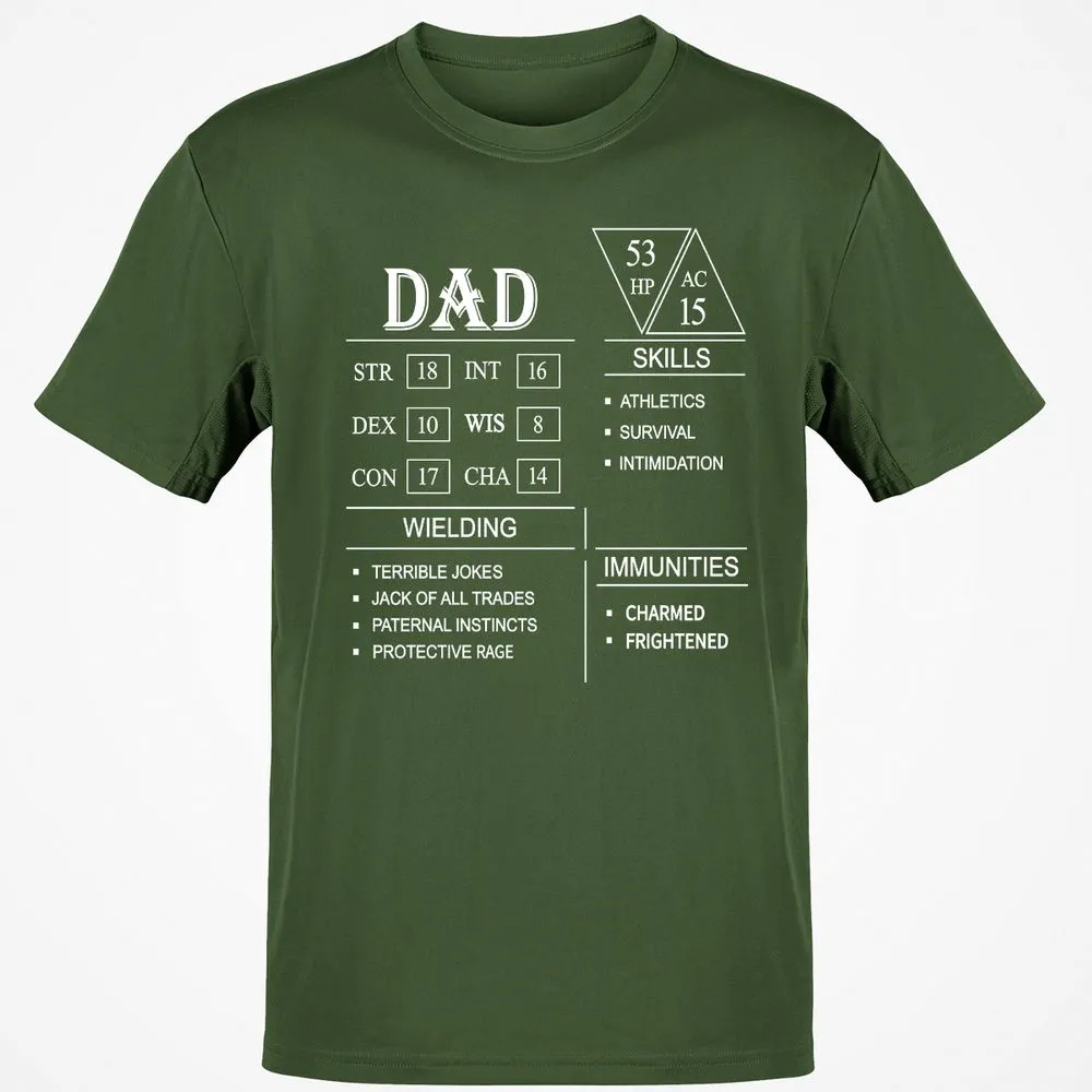 Dad Stat Block Classic Unisex T-Shirt - Military Green - 6