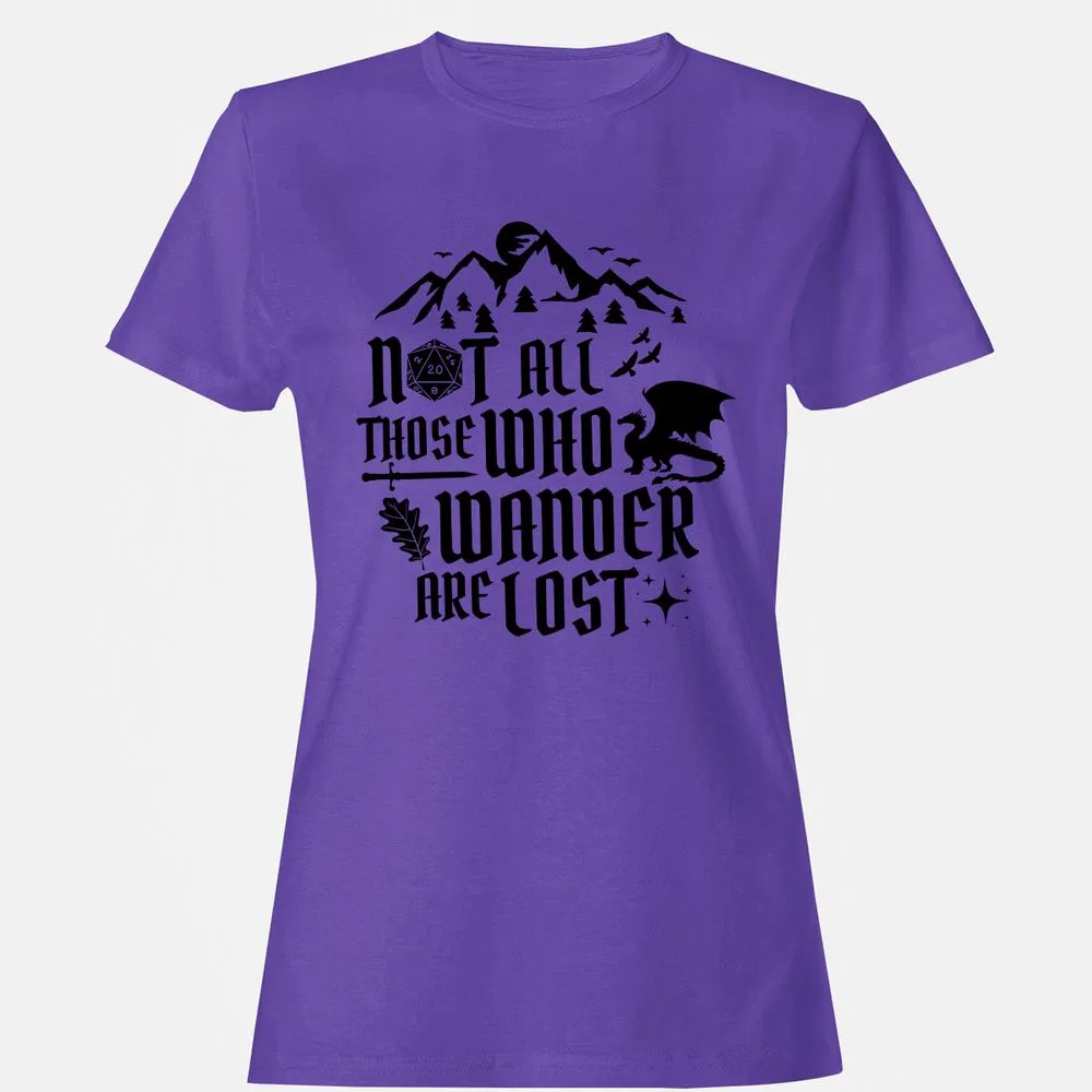 Not All Those Who Wander Are Lost Women's T-Shirt - Purple - 12