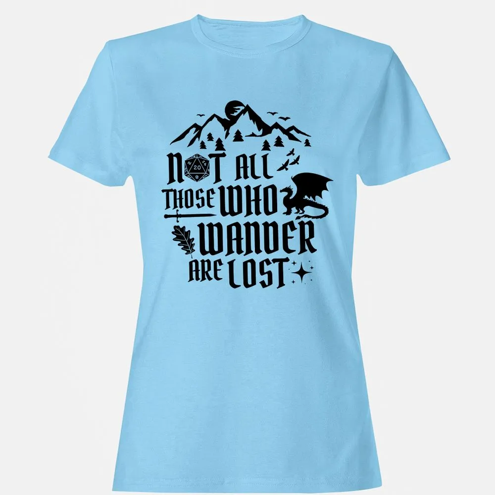 Not All Those Who Wander Are Lost Women's T-Shirt - Light Blue - 8