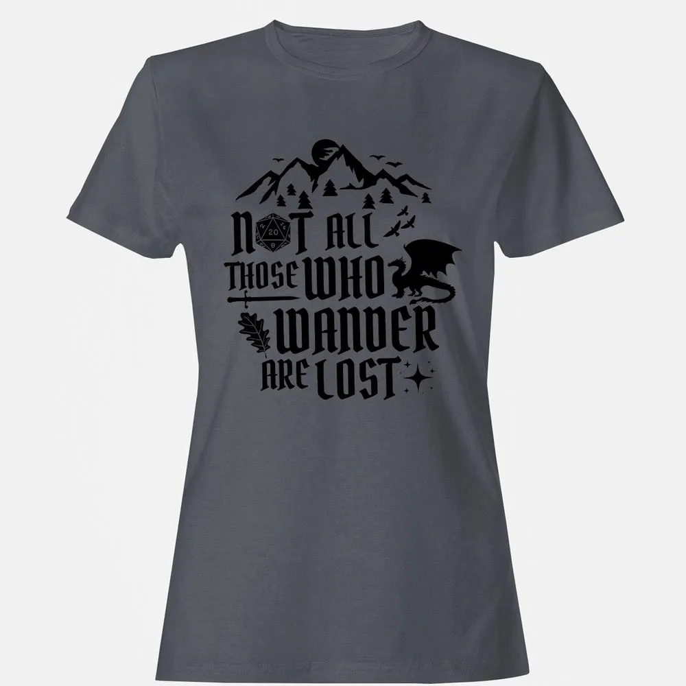 Not All Those Who Wander Are Lost Women's T-Shirt - Dark Heather - 5