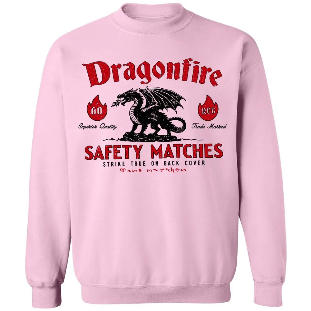 Dragonfire Classic Unisex Sweatshirt - Light Pink - 3