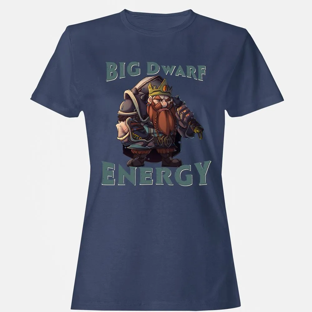 Big Dwarf Energy Women's T-Shirt - Navy - 10