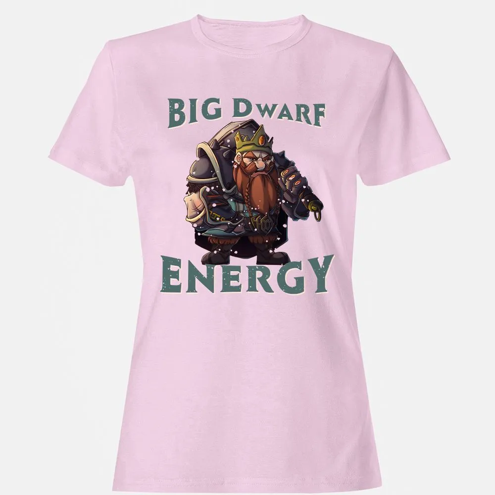 Big Dwarf Energy Women's T-Shirt - Light Pink - 9
