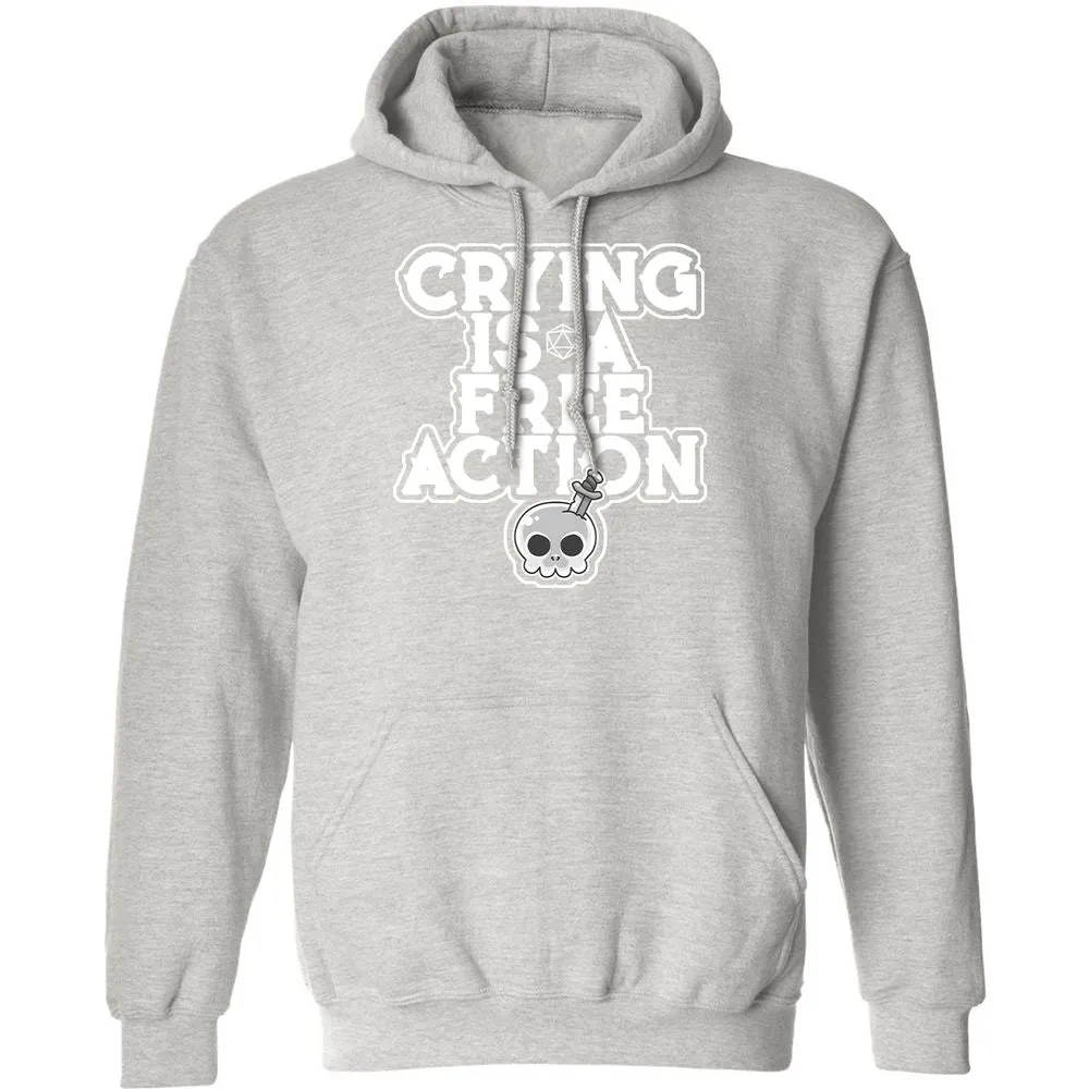 Crying Is A Free Action Classic Unisex Hoodie - Ash - 8