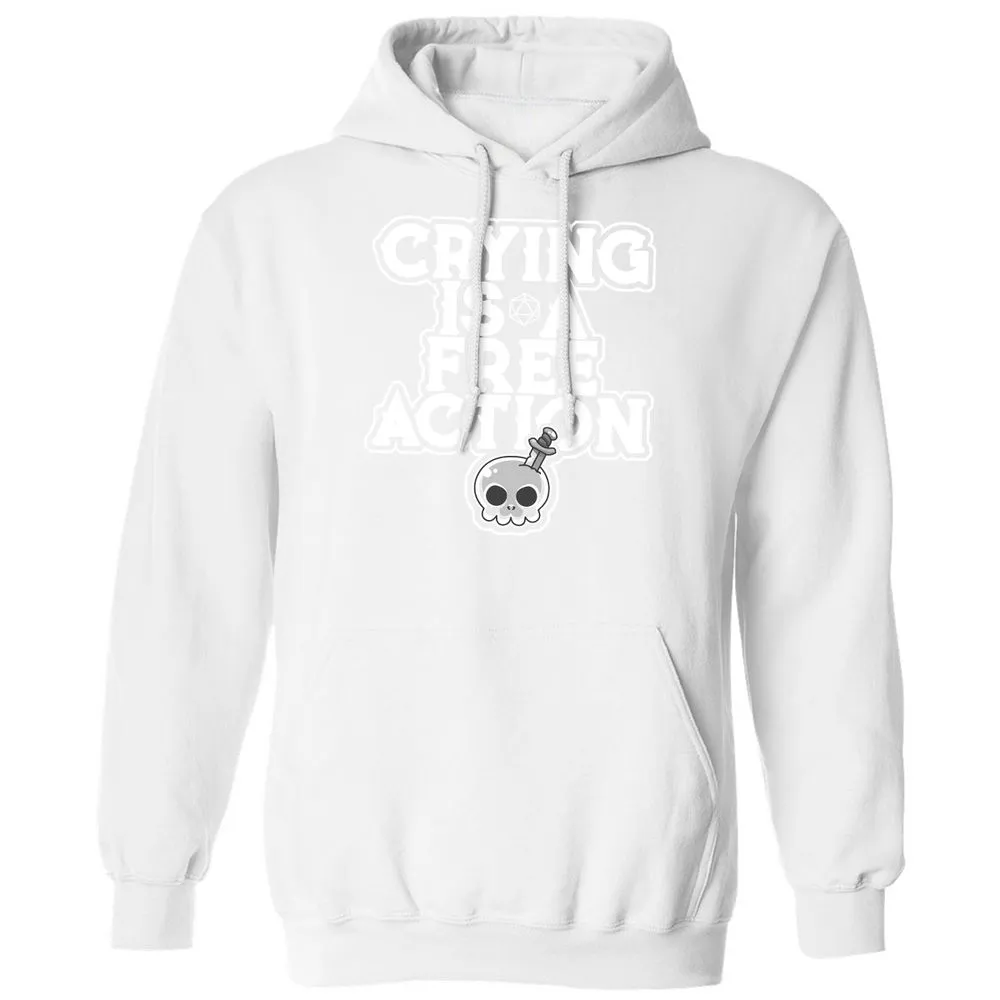 Crying Is A Free Action Classic Unisex Hoodie - White - 11